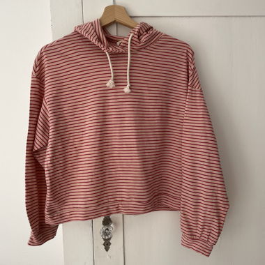 Gestreifter Hoodie-T-Shirt