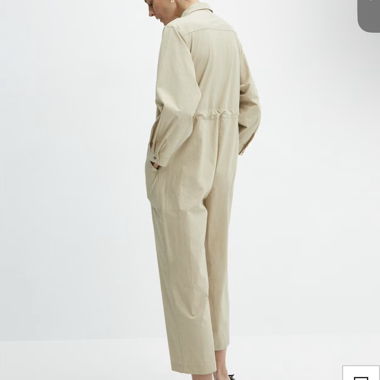 Tuta jumpsuit beige Mango