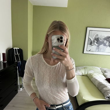 Langarmshirt beige