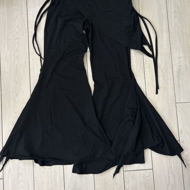 1980s Black Vintage Flared Pants