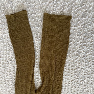 ZARA - Smocked Hose in Olivbraun 