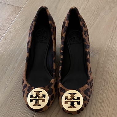 Tory Burch leopard wedge pumps