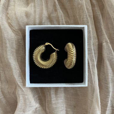 orecchini placcati oro / cerchi