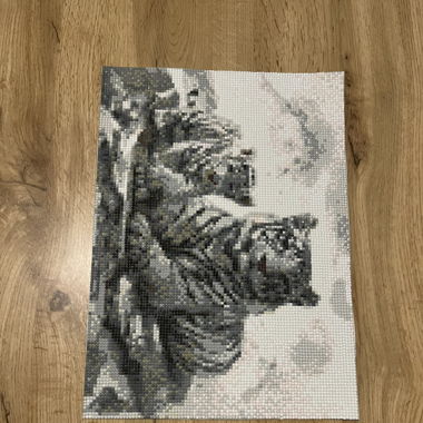 Diamond painting famille tigre