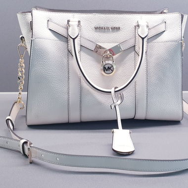 Sac à main Michael Kors en cuir blanc