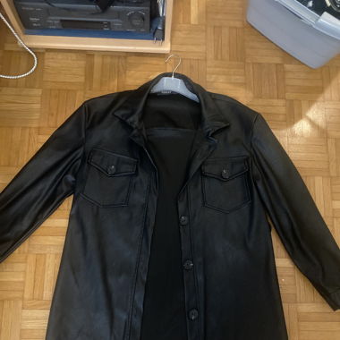 Ledermantel schwarz