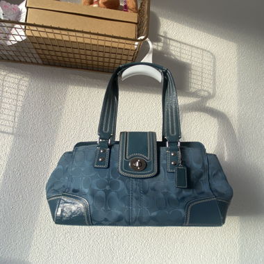 Sac à main Coach bleu