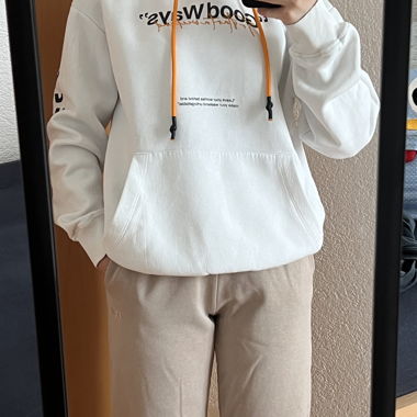 Hoodie Bershka blanc