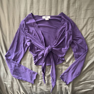 purple tie top