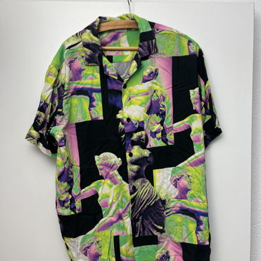 Chemise courte multicolore