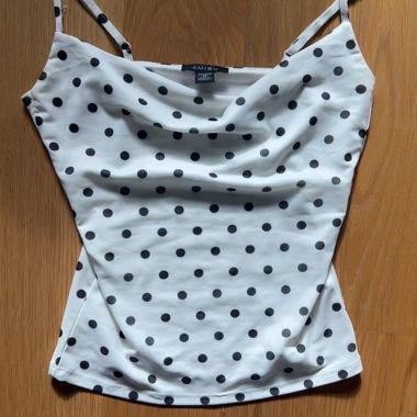 Top a Pois con Bretelle Sottili