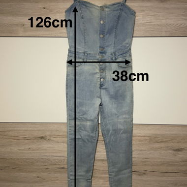 Combinaison matière jean stretch - sans manche