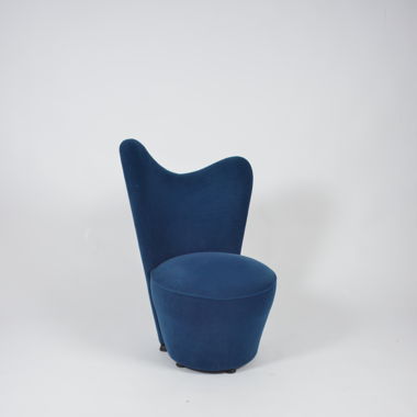 Blauer Samt Sessel