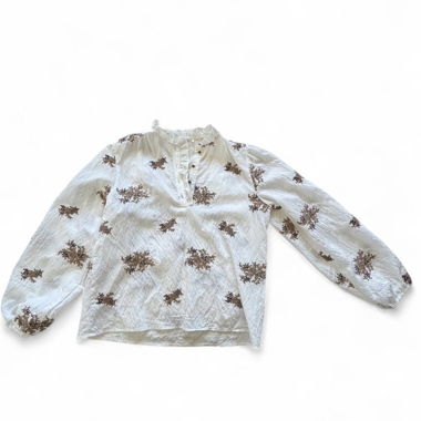 Blusa bianca con ricami