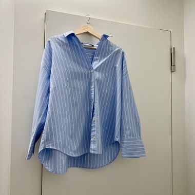 Chemise bleue à rayures ZARA