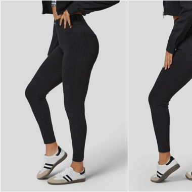 Halara Magic 7/8-Skinny-Jeans Black