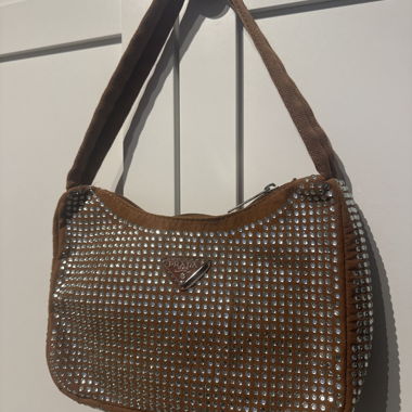 Prada Schultertasche mit Strass