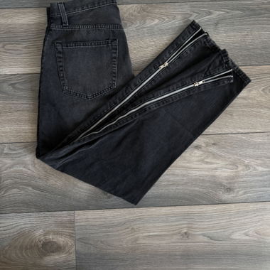 C&A Zip Jeans Flare Schwarz