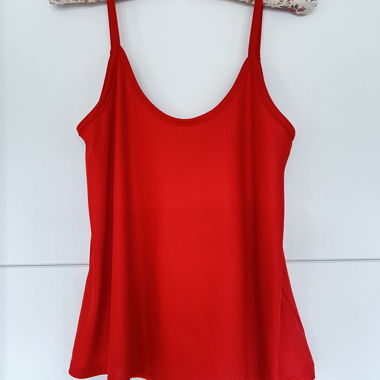 Top rouge Zara à bretelles