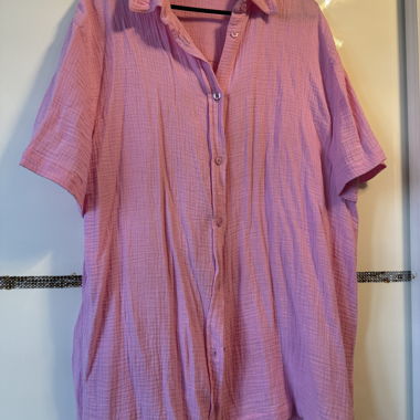 Camicia Rosa a Maniche Corte