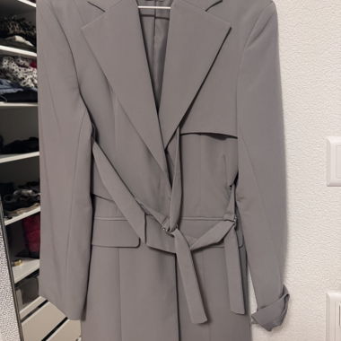 Grey blazer dress XS