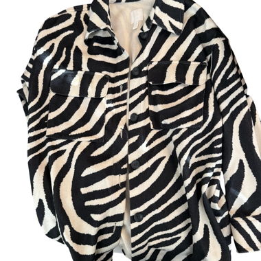 Zebramuster Overshirt Jacke