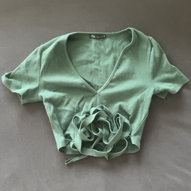 Green Crop Top