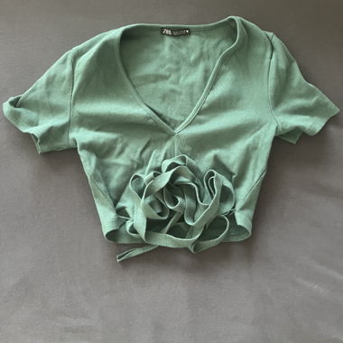 Green Crop Top