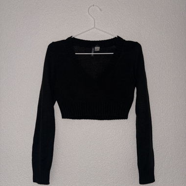 Maglione corto nero XS