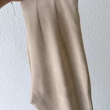 Pantaloni Zara beige a vita alta
