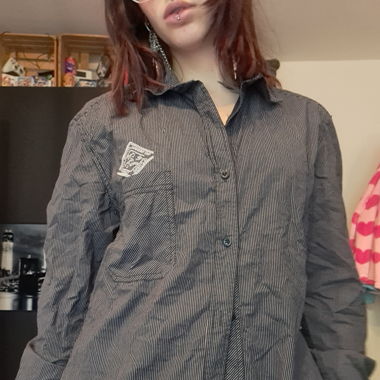 Oversize striped blouse
