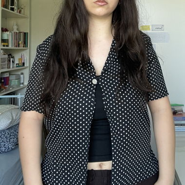 Vintage polka dot blouse