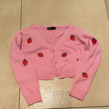 Pinker Erdbeer Cardigan