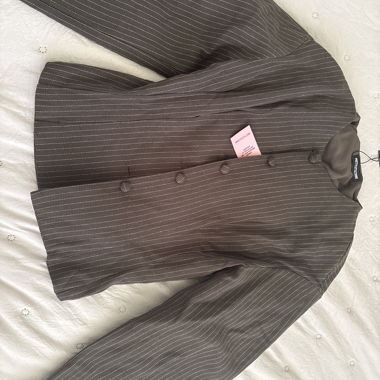 Veste de blazer à fines rayures