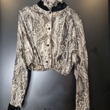 Vintage Upcycled Shiny Blouse 