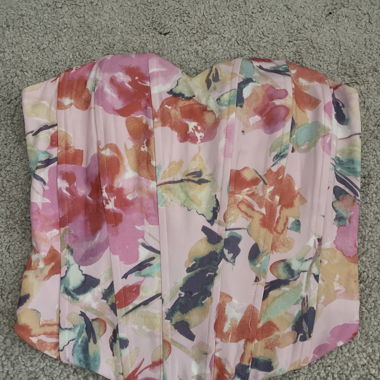 pink floral corset 