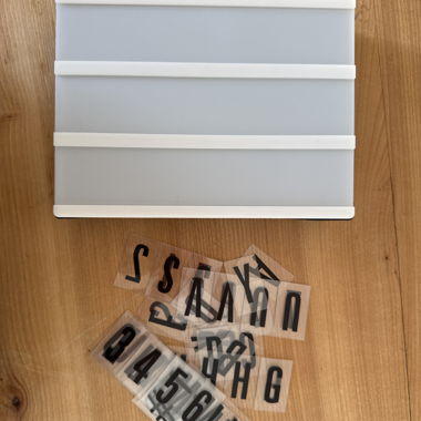 Light with letters