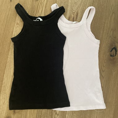 2 top senza maniche nero & rosa