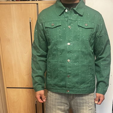 Veste en jean à diamant