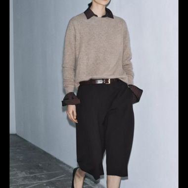 Beiger Zara-Pullover