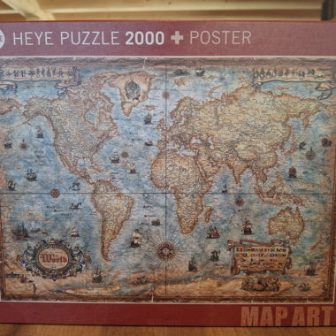 HEYE Puzzle Map Art "The World" 2000 pezzi