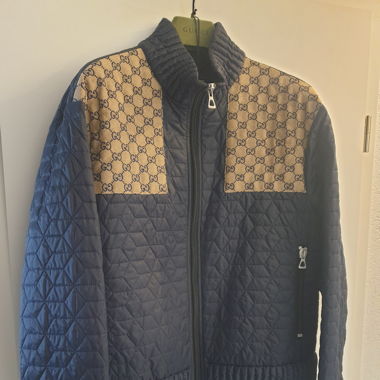 Veste Gucci matelassé bleu marine