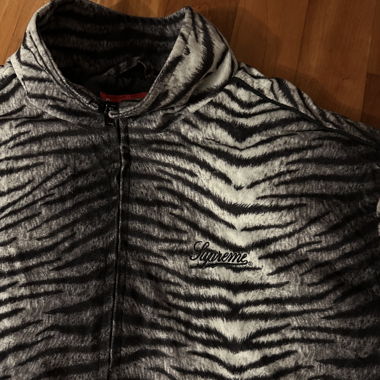 Giacca in pile Supreme con motivo zebra