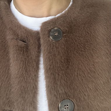 ZARA Cardigan aus Kunstfell
