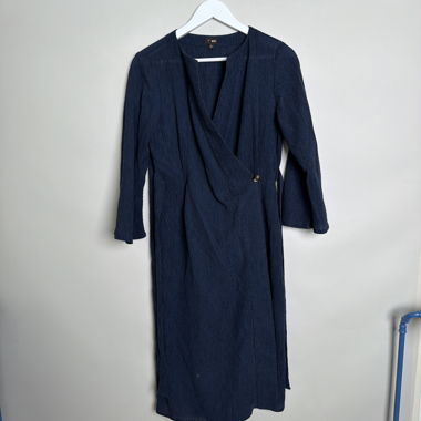Uniqlo navy wrap dress