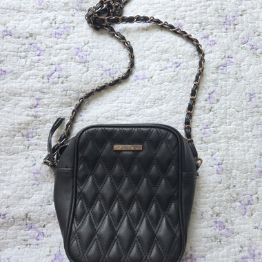 Sac bandoulière matelassé noir