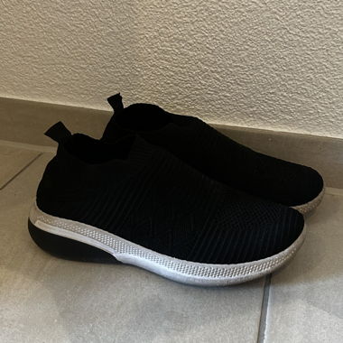Black Slip-On Sneakers