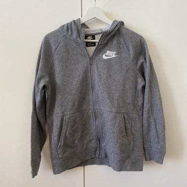 Sweat à capuche gris Nike avec fermeture éclair