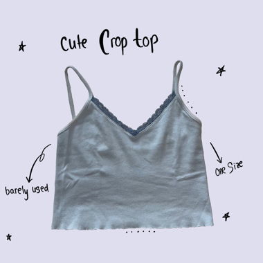 Blaues Top mit spitzen