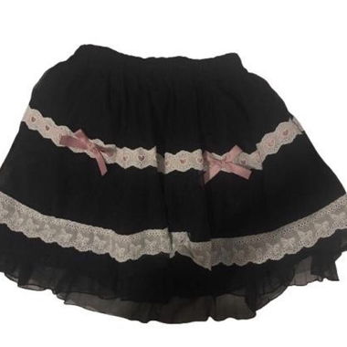 Jupe en dentelle noire et rose #kawaii